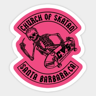 Church of Skatan (black) Sticker